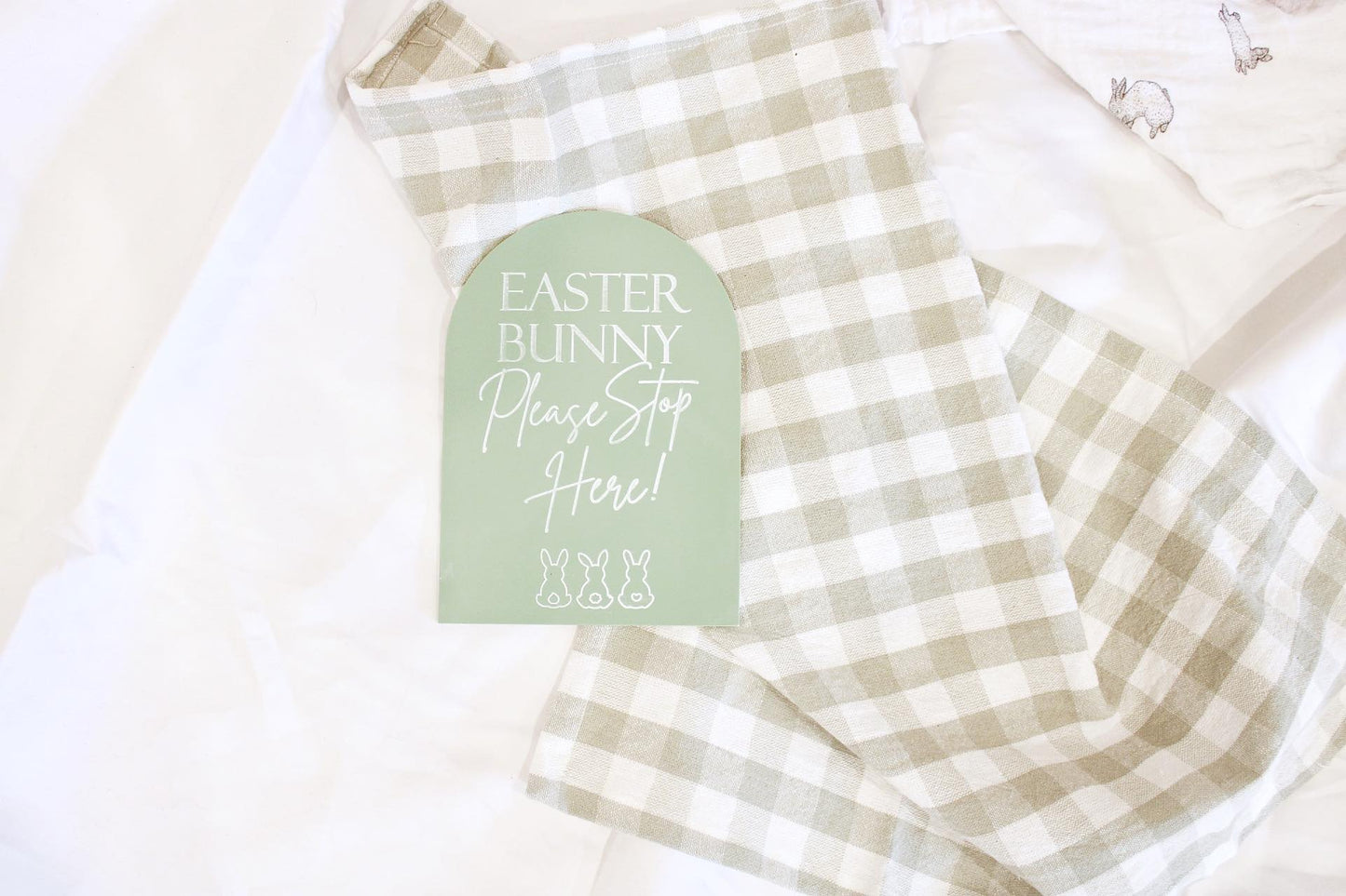 Easter Collection - Easter Bunny Please Stop Here Sign